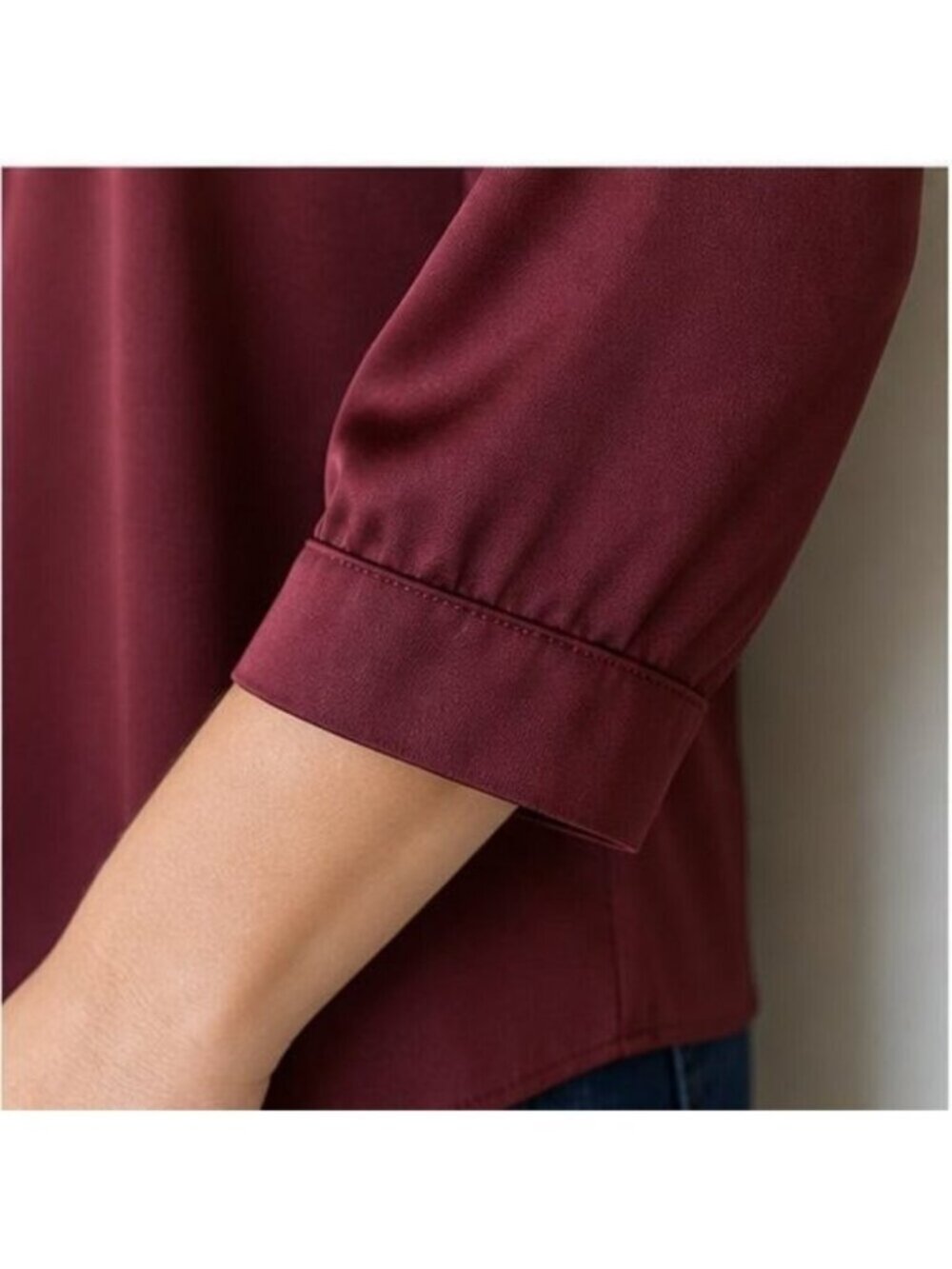 Burgundy Ruffle Blouse - Picture 5 of 6
